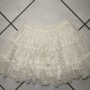 Zara white Crochet shirt